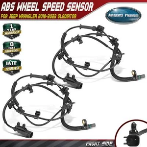 2x Front Side ABS Wheel Speed Sensor for Jeep Wrangler 2018-2023 Gladiator 20-23 - Picture 1 of 9