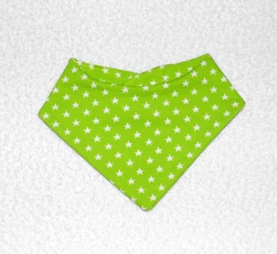  Foulard ♥ foulard reversibile ♥ stella ♥ verde mela - bianco ♥ FATTO A MANO - Immagine 1 di 2