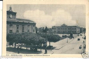 cp 167 Anni 30 MARIGLIANO (Napoli) - Municipio - edificio scolast.- non viagg FP - Imagen 1 de 1