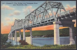 B256 Bridge Postcard, USA, Clement C. Clay Bridge, Tennessee River - Picture 1 of 1