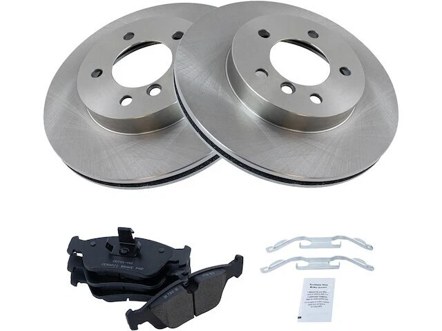 Kit de pastillas de freno delanteras y rotor TRQ 63RW83W para BMW 325i 2001-2005 Foto 1 de 1