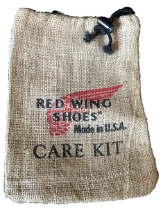 Vintage Original Red Wing Shoes Burlap Bag Shoe Care Advertising Long Tradition - Picture 1 of 7