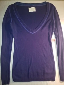 Damenpullover Aeropostale Größe Large VNeck blau - Bild 1 von 6