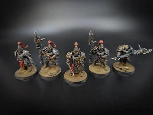 Warhammer 40k Adeptus Custodes Custodian Squad x5 #3 Painted R3S1B2463 - Picture 1 of 12