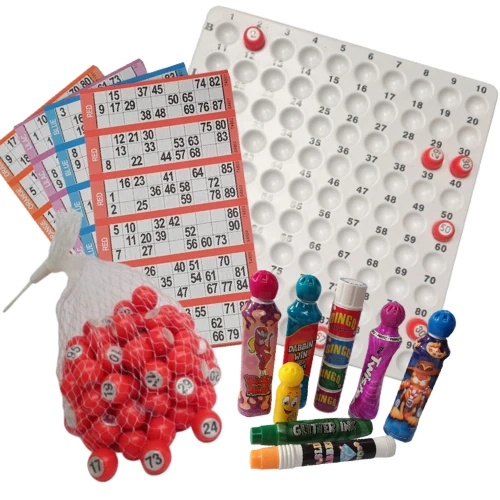 Bingo Starter Kit With Bingo Balls, Check Tray, 12 Dabbers, 600 Flyer Tickets - Image 1 of 1