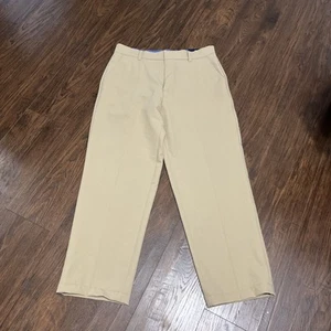 Izod Boys Khaki Flat Front Stretch Dress Pants 18 - Picture 1 of 6
