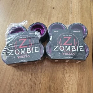 Sure-Grip Zombie Wheels (Set of 8) Purple 62mm 89A Made In USA - Picture 1 of 9