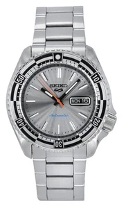 Seiko 5 Sports SKX Style Silver Dial Sports Automatic 100M Men's Watch SRPK09K1 - Picture 1 of 4