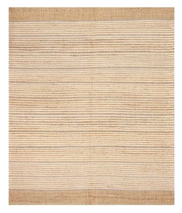 Vintage Hand Woven Carpet 5'4" x 6'5" Traditional Jute Kilim Rug - Picture 1 of 9