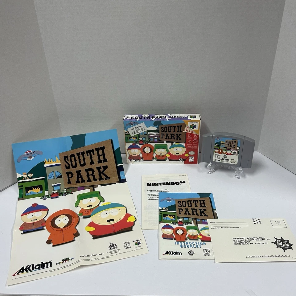South Park (Nintendo 64, 1998) CIB 100% Complete In Box - Authentic Tested NICE! - Image 1 of 4
