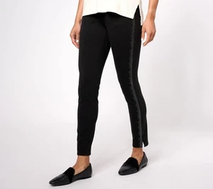 Quacker Factory DreamJeannes Sparkle and Shine Leggings Black 3X New - Picture 1 of 1