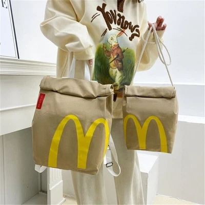 Realistic Mcdonald Backpack/Messenger Side Bag Fast Food Gift Shoulder - Image 1 of 4