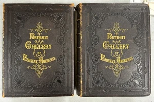 2 Vs.NATIONAL PORTRAIT GALLERY of Eminent AMERICANS,1862, Chappel, DUYCKINCK - Picture 1 of 22