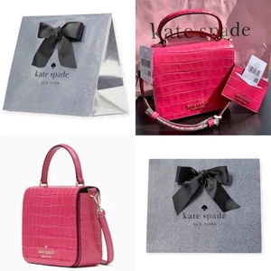 Kate Spade Pink Staci SquareCrossbody Bag and Card HolderBundle GIFT BAG SET - Picture 1 of 13