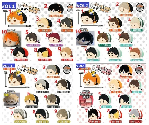 Anime Haikyu Haikyuu!! Plush Toy Doll Keychain Mochimochi Mascot Plushie Vol 1-5 Cover