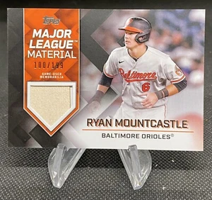 Actualización Topps 2022 Ryan Mountcastle Major League Material Murciélago Reliquia Negro/199 - Imagen 1 de 1