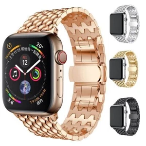 Luxury Metal iWatch Wrist Strap Band For Apple Watch Ultra 9 8 7 6 5 4 3 2 1 SE - Picture 1 of 16