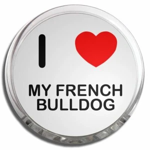 My French Bulldog I Love Heart Memo Imán de nevera Clip de plástico (58 mm) - Imagen 1 de 2