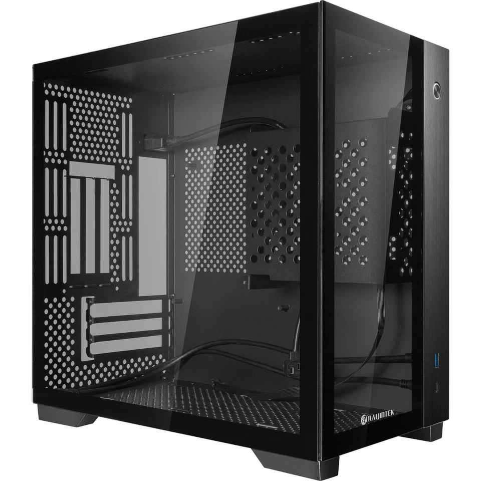 0R20B00213 RAIJINTEK PAEAN Mini Mini-ITX Gehäuse Tempered Glass schwarz Towe D