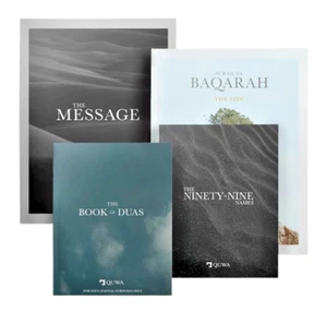 4 Bücherpaket: Die Botschaft / Sure Baqara / Buch Duas / Neunundneunzig Namen PB - Bild 1 von 7