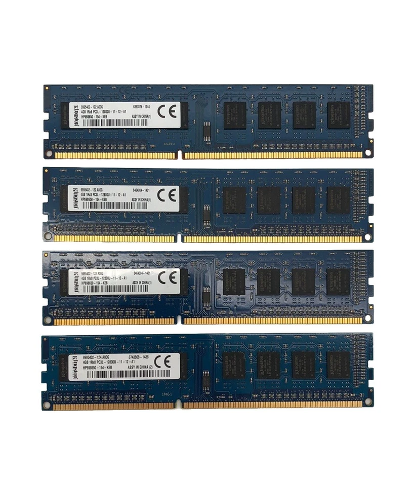 16 GB (4x4GB) DDR3 UDIMM RAM | Kingston HP698650-154-KEB | PC3L-12800U | 1Rx8 - Bild 1 von 1