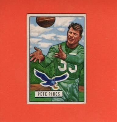 1951 Bowman #46 Pete Pihos (Hall of Fame) G Good Philadelphia Eagles #33440 - Image 1 of 2