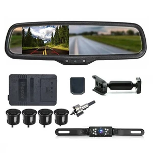 Kit Telecamera Retromarcia Backup Sensore Radar Parcheggio Monitor Auto 4x - Foto 1 di 15
