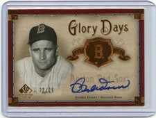 2005 SP LEGENDARY CUTS #GD-BD BOBBY DOERR AUTOGRAPH #22/25 RED SOX HOF, 081020