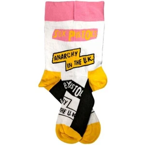 Sex Pistols Anarchy In The UK (scarpa da uomo USA taglia 8-12) calze bianche - Foto 1 di 3