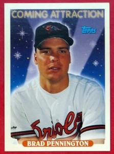 1993 Topps Brad Pennington Coming Attraction BLANK BACK #797 (Orioles) Error - Picture 1 of 1