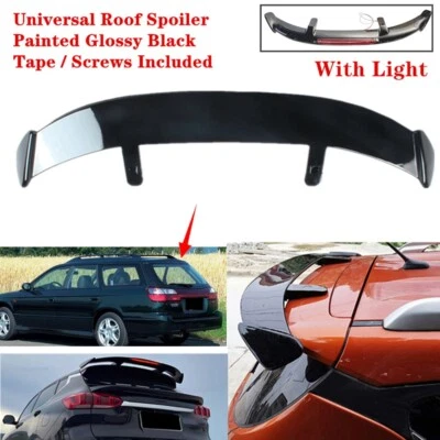 Universal Fit For Subaru Legacy 00-04 Rear Roof Spoiler Wing Black W/ Light Foto 1 de 4