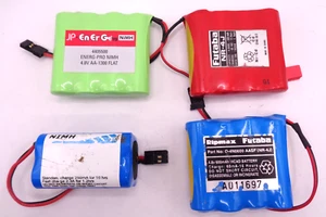 4.8V NIMH/NICD RECEIVER AA FLAT/SQUARE BATTERY PACKS JOB LOT OF 4 - Picture 1 of 5