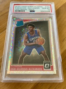 18-19 Panini Donruss Optic Shai Gilgeous-Alexander Fast Break Holo Disco PSA 10 - Foto 1 di 2