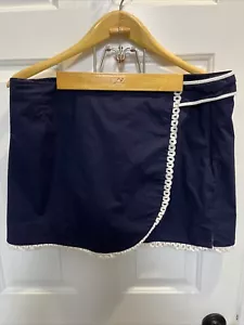 Lilly Pulitzer Navy Blue & White Trim Skort Skirt Tennis Women’s Sz 14 VGUC - Picture 1 of 10