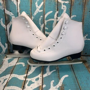 NEW DBX White Ice/Figure Skates Youth/Girls Size 1 Truetech Frame No Box - Picture 1 of 10