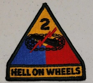 2ND PARCHE BORDADO DIVISIÓN BLINDADA HELL SOBRE RUEDAS EJÉRCITO DE EE. UU. Nuevo - Imagen 1 de 3