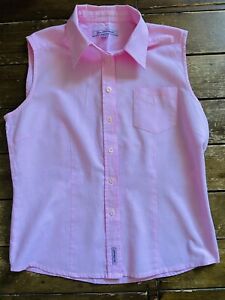 Pretty Pink BEN SHERMAN Size 12 Sleeveless Shirt / Blouse
