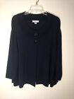 Coldwater Creek Xl 3 4 Sleeve Navy 2 Button Cardigan Sweater Excellent