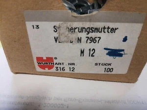 Würth Sicherungsmutter M12 Nr. 31612, 100 Stück, (Nr. 78), neu - Bild 1 von 4
