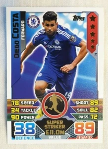 2015/2016 Topps Match Attax Digo Costa Super Striker Card 71 Chelsea - Picture 1 of 2