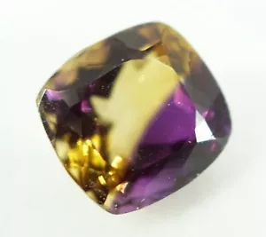 EGL Certified 10.65 Ct Natural Purple & Yellow Ametrine Sparkling AAA+ Gemstone - Picture 1 of 4