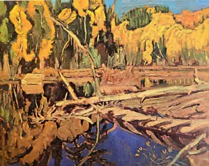J.E.H MacDonald Beaver Pond Algoma Landscape Art Print Book Plate 23 - Picture 1 of 3