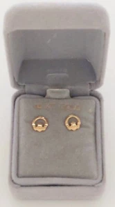 14 Karat Yellow Gold Cladaugh Earrings - Picture 1 of 5