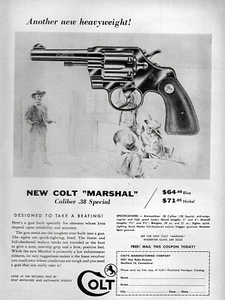 1955 Colt Marshal 38 Special Revolver Original Print Ad - Picture 1 of 1
