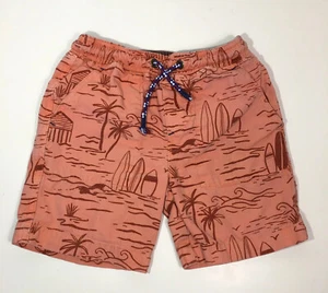 Boden Boys Shorts 5y Hawaiian surf board all over print tropical 100% cotton - Picture 1 of 5