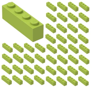 ☀️NEW LEGO 50x LIME GREEN Bricks 1x4 Building Block Pieces Bulk Lot Part #3010 - Picture 1 of 2