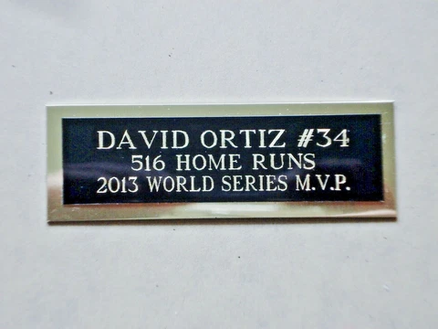 David Ortiz Nameplate For A Baseball Card Plaque, Ball Cube Or Photo 1" X 3" Cover