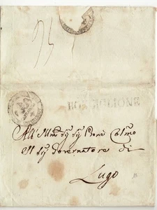 3118  PREFILATELICA STATO PONTIFICIO VITEBO CAPRAROLA RONCIGLIONE X LUGO 1835 co - Picture 1 of 1