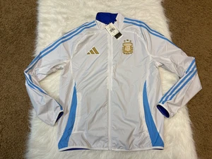 Adidas Argentina Reversible Anthem Blue White Size Medium Jacket IW0219 - Picture 1 of 10