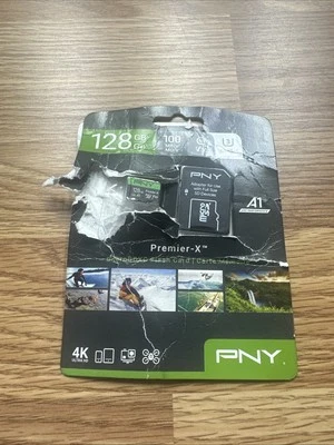 PNY-128GB Elite Class 10 U3  microSDXC Flash Memory Card w/adapter HD - Image 1 of 3